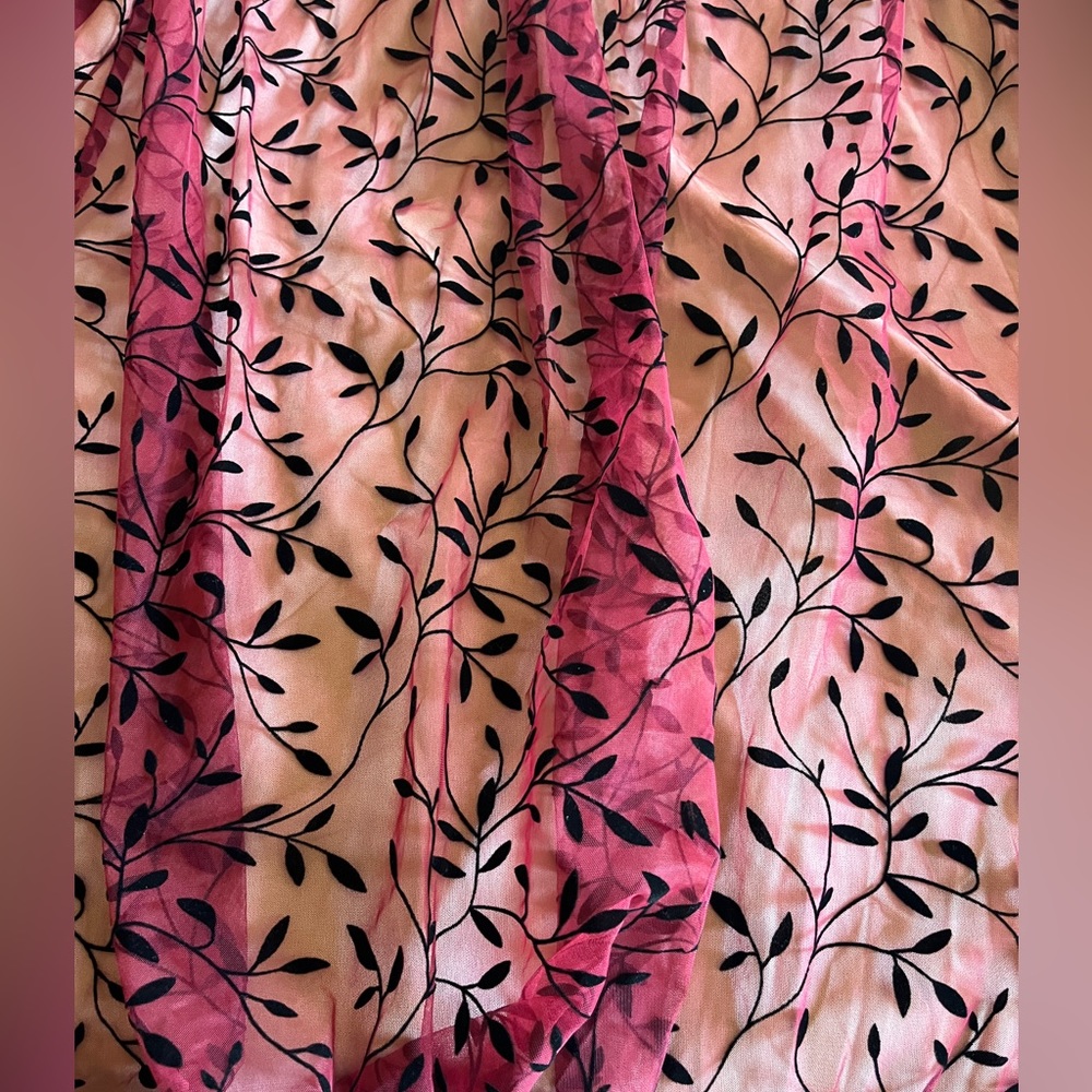 Ball Gown Red Chiffon Floor Length - image 2